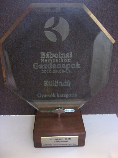 ABK 006 típusú sorközművelő kultivátor különdíj